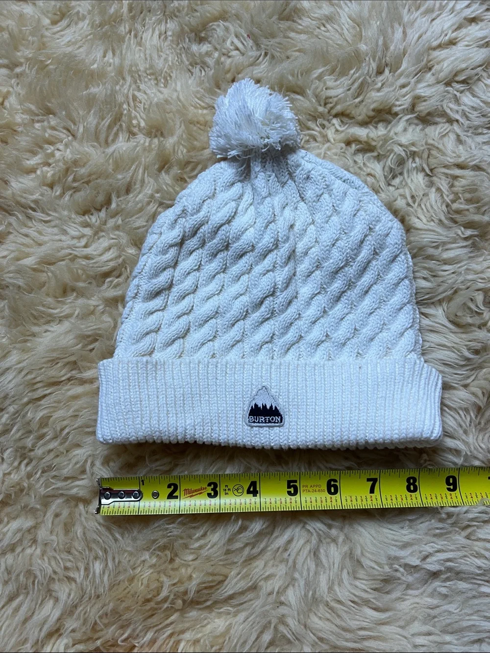 Burton Mini Cable Beanie - Cream White - Adult OS
